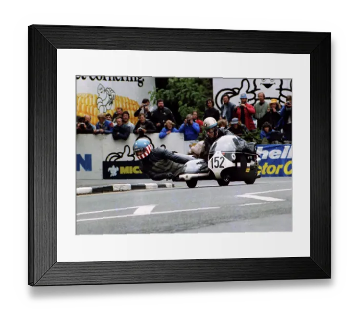 Framed Print : Dave Dickinson ? BMW 1982 TT Parade Lap Framed Print : Dave Dickinson ? BMW 1982 TT Parade Lap
