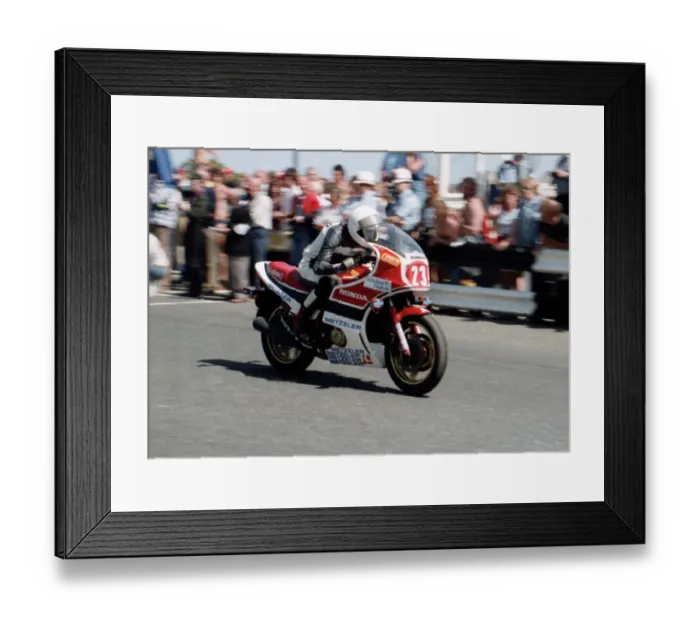 Framed Print : Karl Heinz Diepold Honda 1984 Production TT