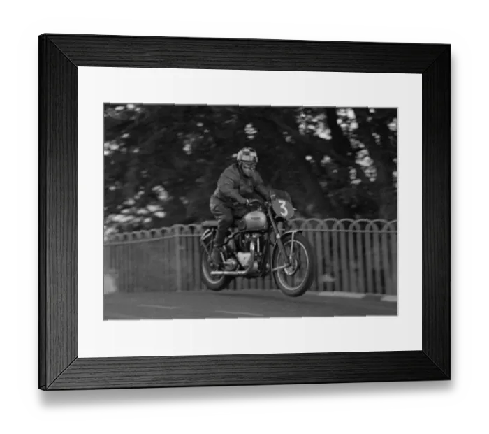 Framed Print : Leo Starr Triumph 1949 Senior Clubman TT Practice