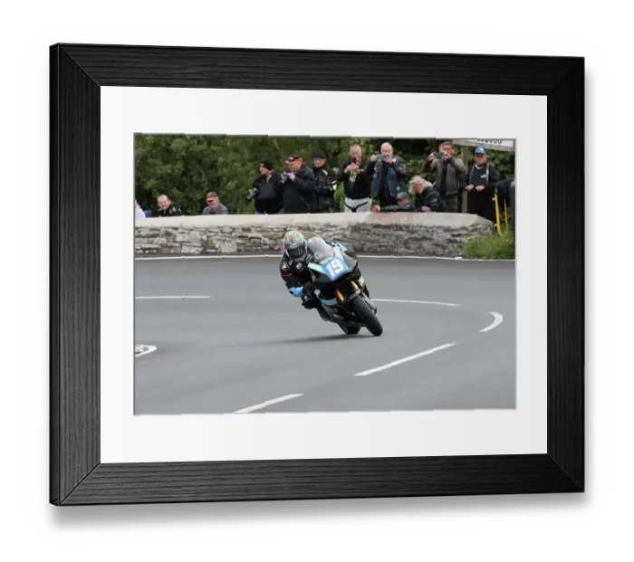 Framed Print : Jack Fowler Kawasaki 2022 Junior Manx Grand Prix Framed Print : Jack Fowler Kawasaki 2022 Junior Manx Grand Prix
