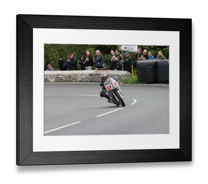 Framed Print : Maria Costello MBE Honda 2022 Senior Classic Manx Grand Prix