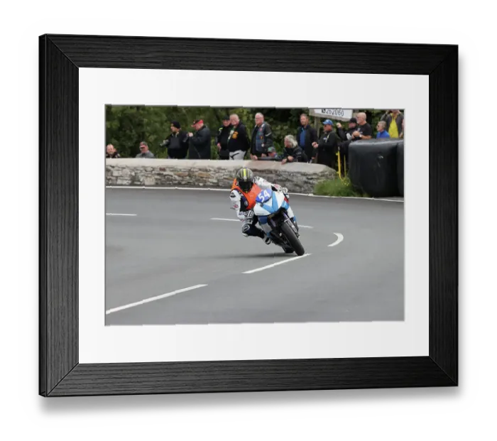 Framed Print : Stuart Clotworthy Kawasaki 2022 Junior Manx Grand Prix Framed Print : Stuart Clotworthy Kawasaki 2022 Junior Manx Grand Prix