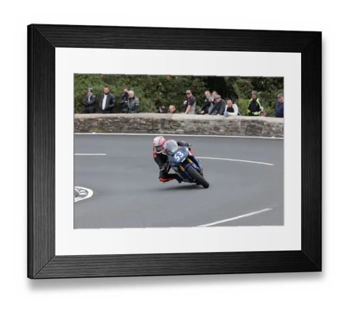Framed Print : Wayne Bourgeais Kawasaki 2022 Junior Manx Grand Prix Framed Print : Wayne Bourgeais Kawasaki 2022 Junior Manx Grand Prix