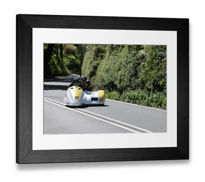 Framed Print : Gary Bryan Philip Hyde Baker Honda 2023 Sidecar TT
