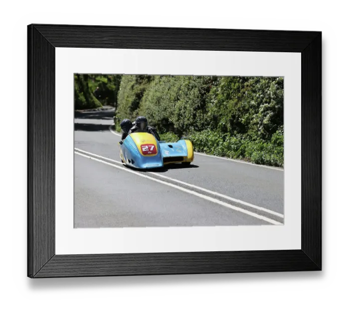 Framed Print : Alun Thomas Kenny Cole Ireson Honda 2023 Sidecar TT