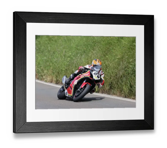 Framed Print : James Hind Suzuki 2023 Senior TT