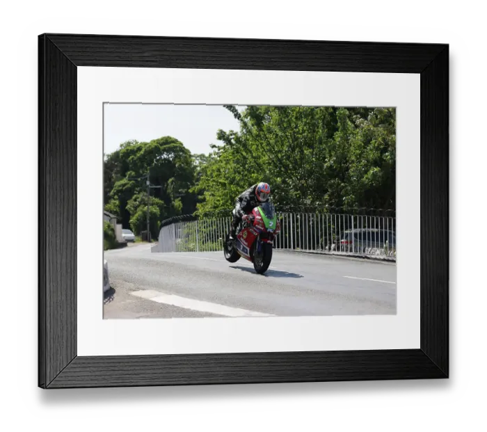 Framed Print : Josh Brookes Kawasaki 2023 Supertwin TT Framed Print : Josh Brookes Kawasaki 2023 Supertwin TT