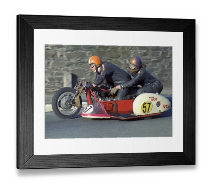 Framed Print : Howard Langham D Johnson BSA 1973 750 Sidecar TT Framed Print : Howard Langham D Johnson BSA 1973 750 Sidecar TT