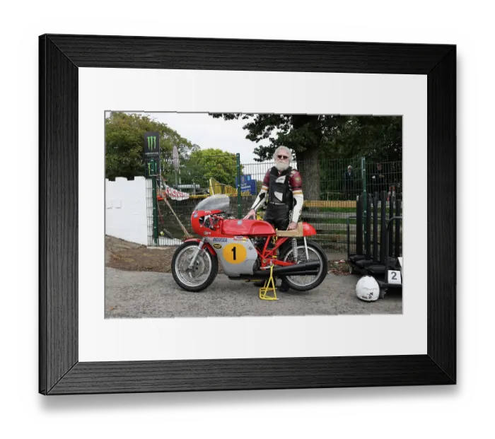 Framed Print : 500 MV Dave Roper 2023 Manx Grand Prix Parade Lap Framed Print : 500 MV Dave Roper 2023 Manx Grand Prix Parade Lap