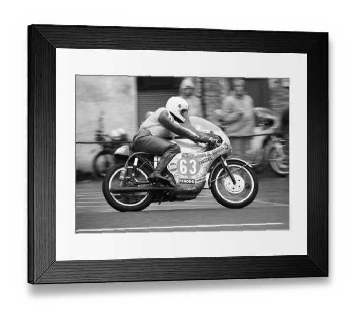 Framed Print : Nev Watts Pladdys Honda 3 1977 Junior 250 TT Framed Print : Nev Watts Pladdys Honda 3 1977 Junior 250 TT