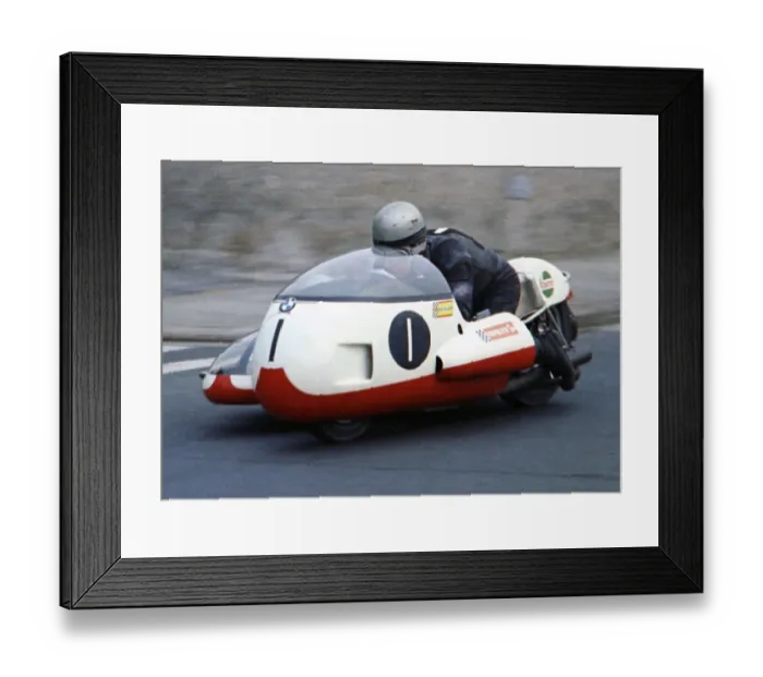 Framed Print : Klaus Enders Ralf Engelhardt 500 BMW 1970 TT