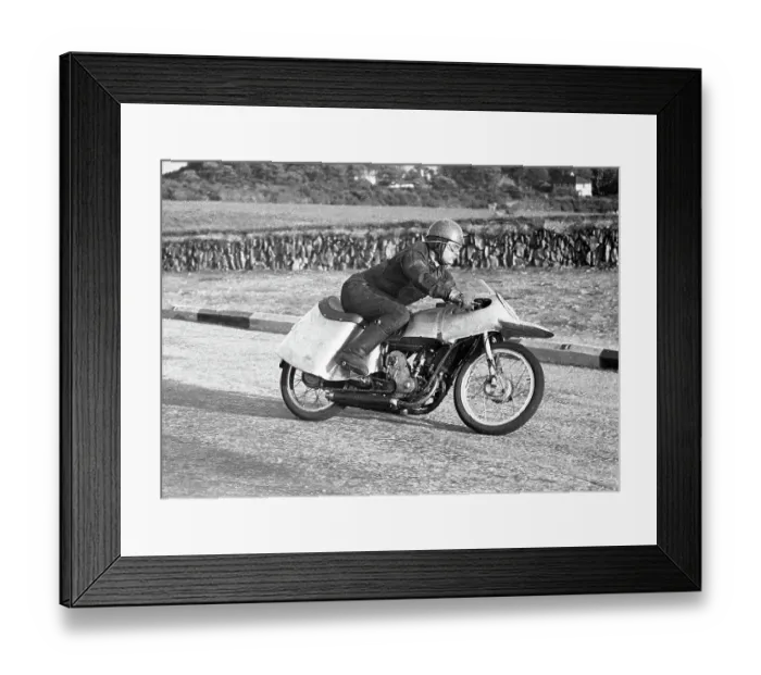 Framed Print : Frank Burman EMC Puch 1954 Ultra Lightweight TT Framed Print : Frank Burman EMC Puch 1954 Ultra Lightweight TT