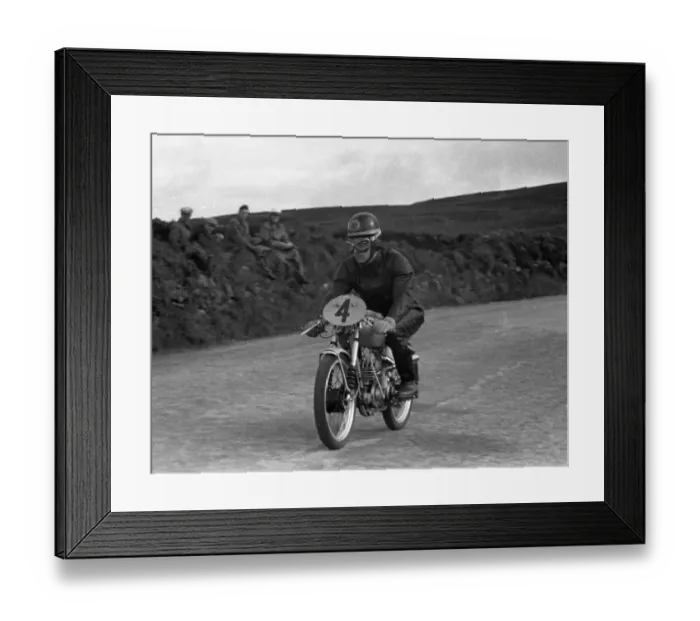 Framed Print : Jim Crossley Anelay 1954 Ultra Lightweight TT Practice Framed Print : Jim Crossley Anelay 1954 Ultra Lightweight TT Practice