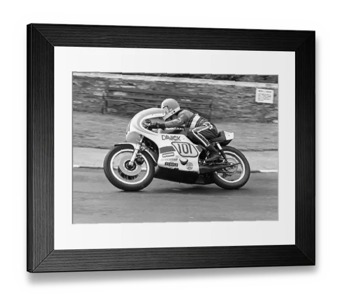 Framed Print : Keith Little Davick Kawasaki 1975 Senior Manx Grand Prix Framed Print : Keith Little Davick Kawasaki 1975 Senior Manx Grand Prix