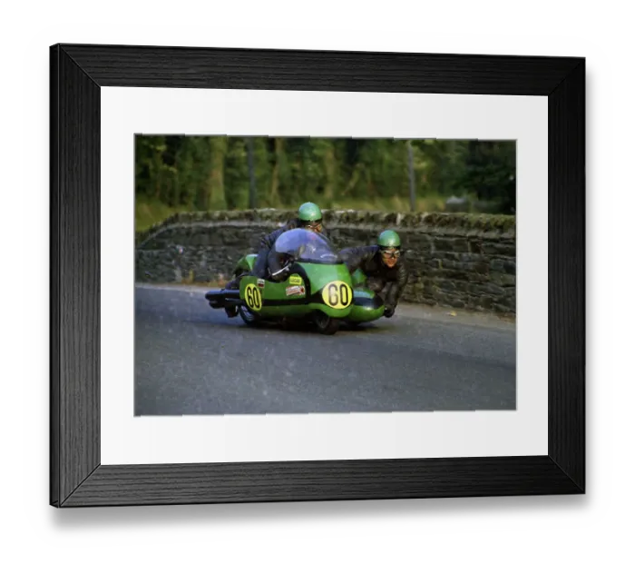 Framed Print : Ron Coxon Francis Knights Triumph 1971 Sidecar TT Framed Print : Ron Coxon Francis Knights Triumph 1971 Sidecar TT