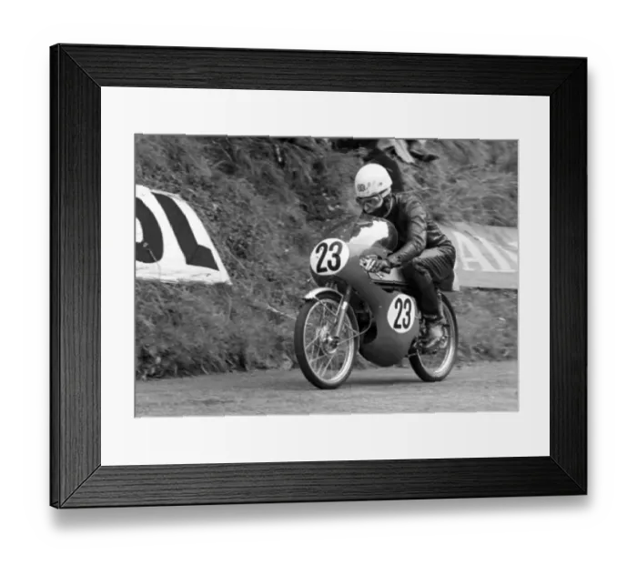 Framed Print : Alan Robinson MBE Honda 1966 50cc TT Framed Print : Alan Robinson MBE Honda 1966 50cc TT
