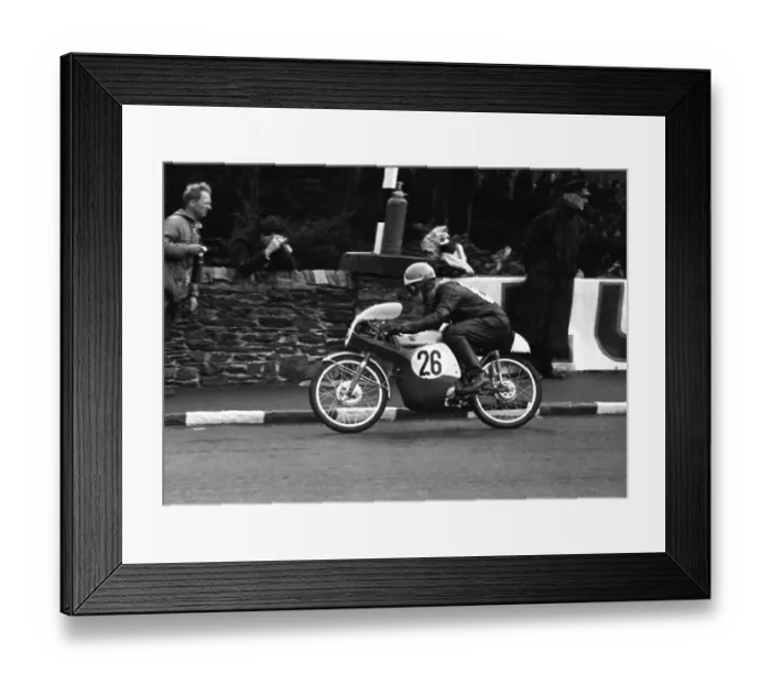 Framed Print : Les Griffiths Honda 1965 50cc TT Framed Print : Les Griffiths Honda 1965 50cc TT
