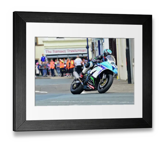 Framed Print : Russ Mountford Kawasaki 2015 Senior TT Framed Print : Russ Mountford Kawasaki 2015 Senior TT
