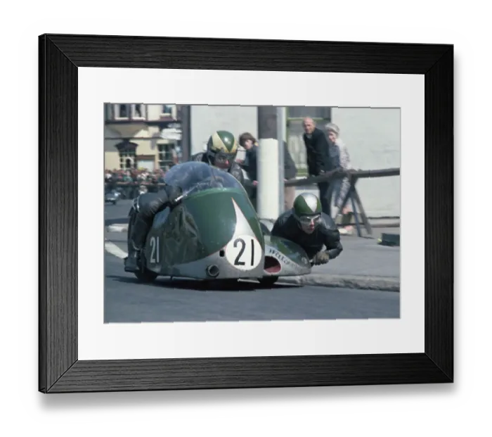 Framed Print : Bill Boddice Harry Stanley BSA 1967 Sidecar TT Framed Print : Bill Boddice Harry Stanley BSA 1967 Sidecar TT