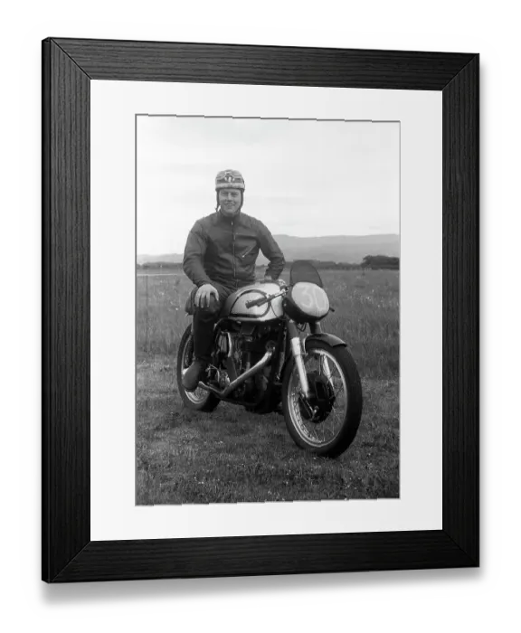 Framed Print : Alan Trow Norton 1956 TT Framed Print : Alan Trow Norton 1956 TT