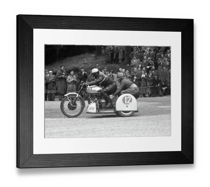 Framed Print : Fritz Muhlemann W Reusser BSA 1956 Sidecar TT Framed Print : Fritz Muhlemann W Reusser BSA 1956 Sidecar TT