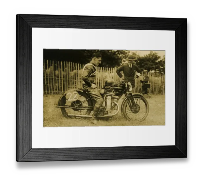Framed Print : Wal Handley (AJS) 1929 Junior TT Framed Print : Wal Handley (AJS) 1929 Junior TT