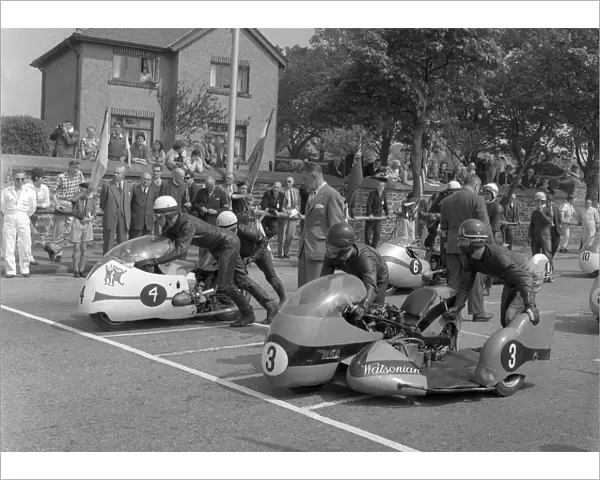 All eyes on the starters flag: 1962 Sidecar TT