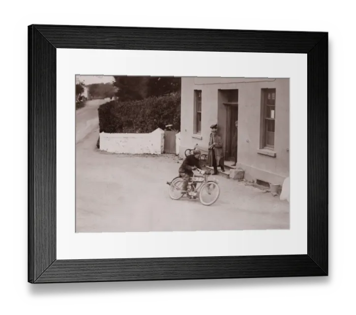 Framed Print : 1907 TT action at Ballacraine Framed Print : 1907 TT action at Ballacraine