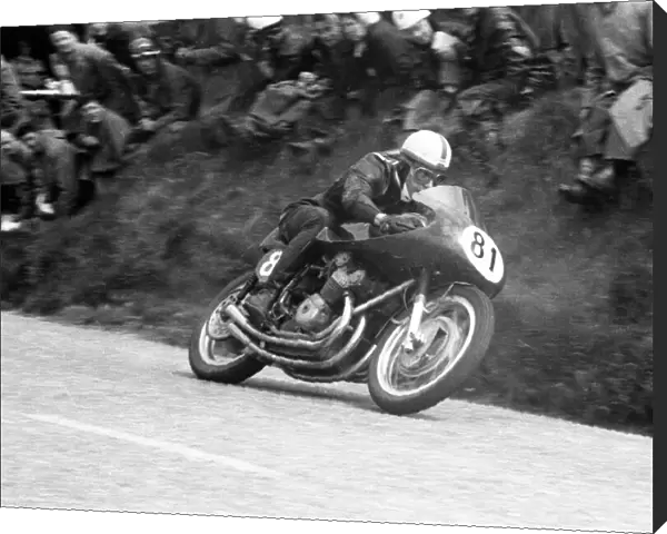 John Surtees (MV) at Kates Cottage: 1956 Senior TT
