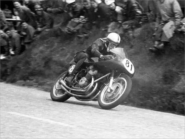 John Surtees (MV) at Kates Cottage: 1956 Senior TT