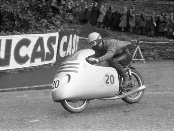 Carlo Ubbiali at Governors Bridge; 1956 Lightweight TT