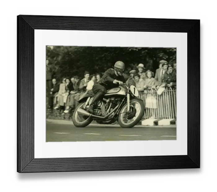 Framed Print : The Featherbed man: Harold Daniel, 1950 Senior TT Framed Print : The Featherbed man: Harold Daniel, 1950 Senior TT