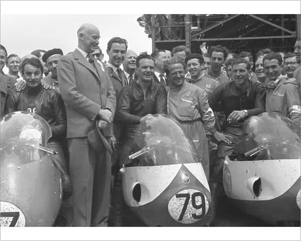 Top three at the 1957 Junior TT
