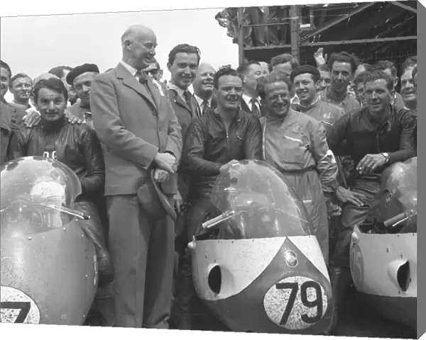 Top three at the 1957 Junior TT