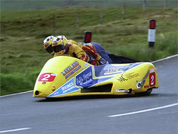 Rob Fisher at Windy Corner, 2002 Sidecar Race A