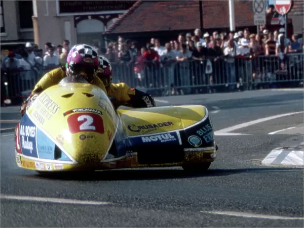 Rob Fisher leaves Parliament Square; 1997 Sidecar Race B