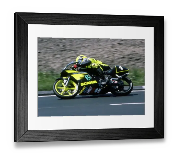 Framed Print : Ian Lougher at Creg ny Baa; 1997 Ultra Lightweight TT Framed Print : Ian Lougher at Creg ny Baa; 1997 Ultra Lightweight TT