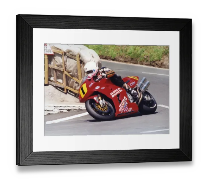 Framed Print : Phillip McCallen at Governors Bridge: 1997 Senior TT