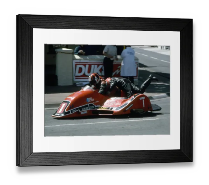 Framed Print : Roy Hanks at Parliament Square; 1997 Sidecar Race A Framed Print : Roy Hanks at Parliament Square; 1997 Sidecar Race A