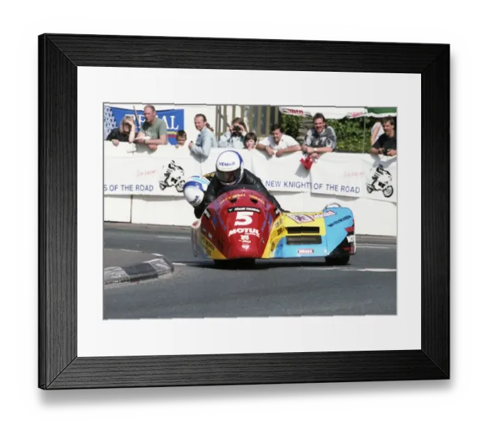 Framed Print : Geoff Bell at Quarter Bridge: 1992 Sidecar Race A Framed Print : Geoff Bell at Quarter Bridge: 1992 Sidecar Race A