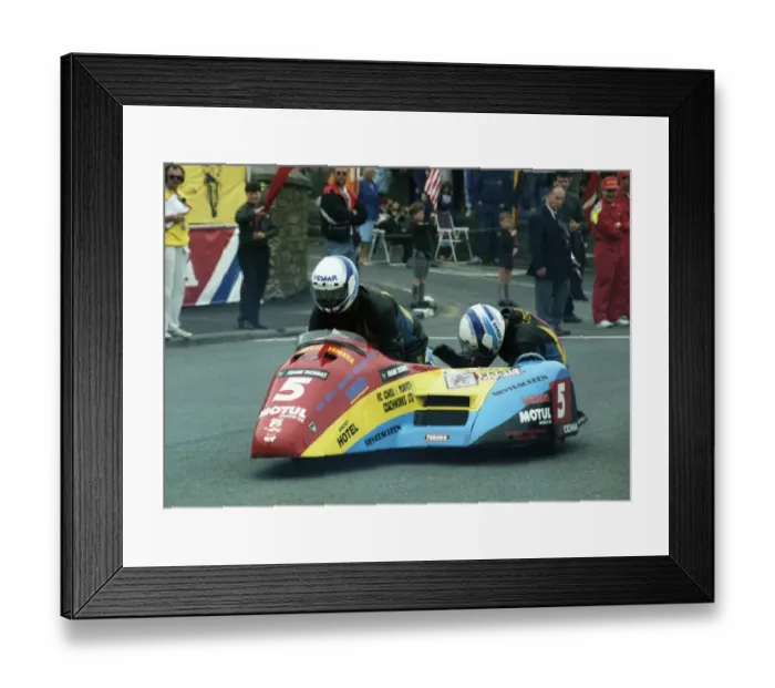 Framed Print : Geoff Bell leaves the line: 1992 Sidecar Race B Framed Print : Geoff Bell leaves the line: 1992 Sidecar Race B
