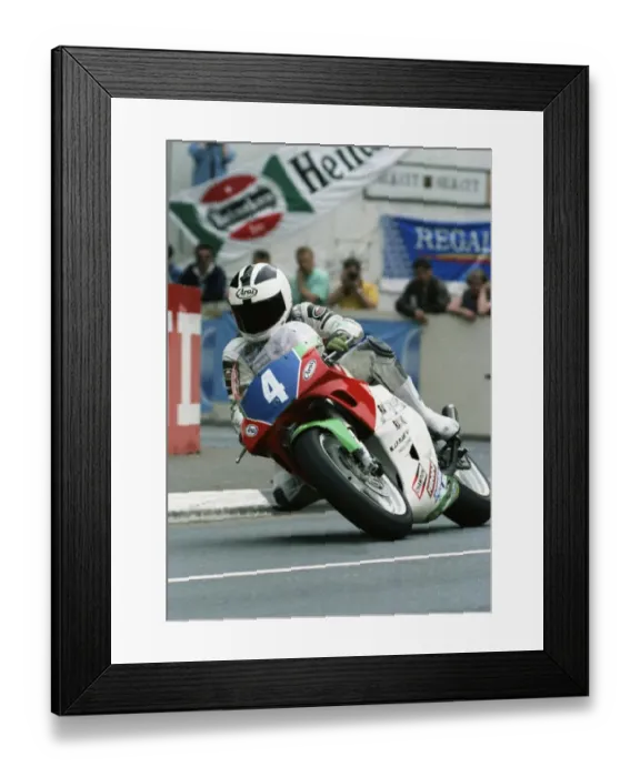 Framed Print : Robert Dunlop at Quarter Bridge: 1991 Junior TT