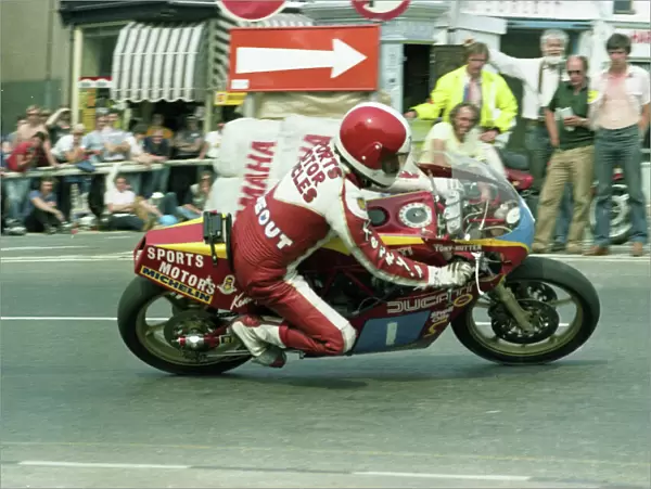 Tony Rutter at Parliament Square: 1982 Formula Two TT