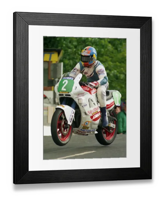 Framed Print : Brian Morrison at Ballaugh Bridge: 1988 Production Class C TT Framed Print : Brian Morrison at Ballaugh Bridge: 1988 Production Class C TT