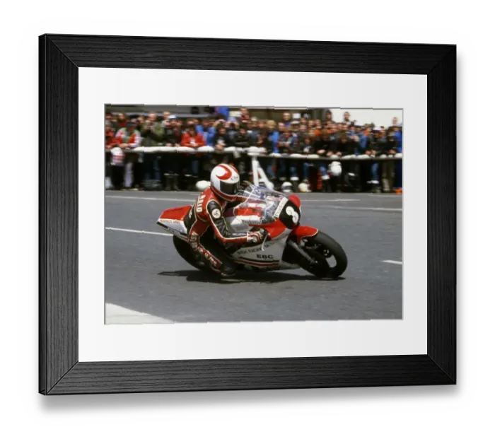 Framed Print : Brian Reid at Parliament Square: 1986 Formula Two TT Framed Print : Brian Reid at Parliament Square: 1986 Formula Two TT