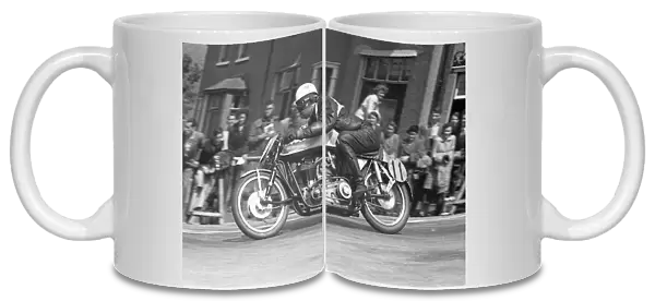 Ernie Barrett on Bray Hill_ 1953 Lightweight TT
