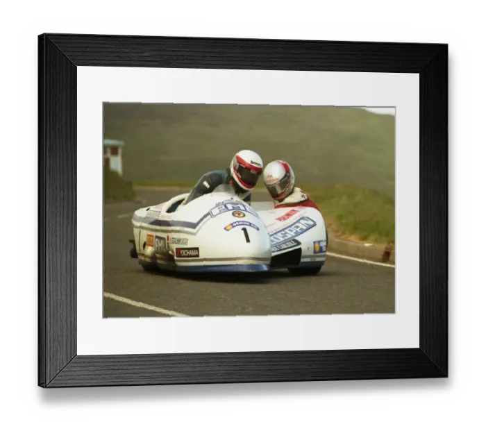 Framed Print : Tony Baker at the Bungalow: 1988 Sidecar TT Framed Print : Tony Baker at the Bungalow: 1988 Sidecar TT