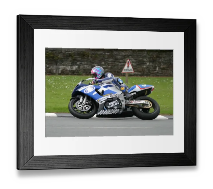 Framed Print : Adrian Archibald at Sulby Bridge: 2003 Production 600 TT Framed Print : Adrian Archibald at Sulby Bridge: 2003 Production 600 TT
