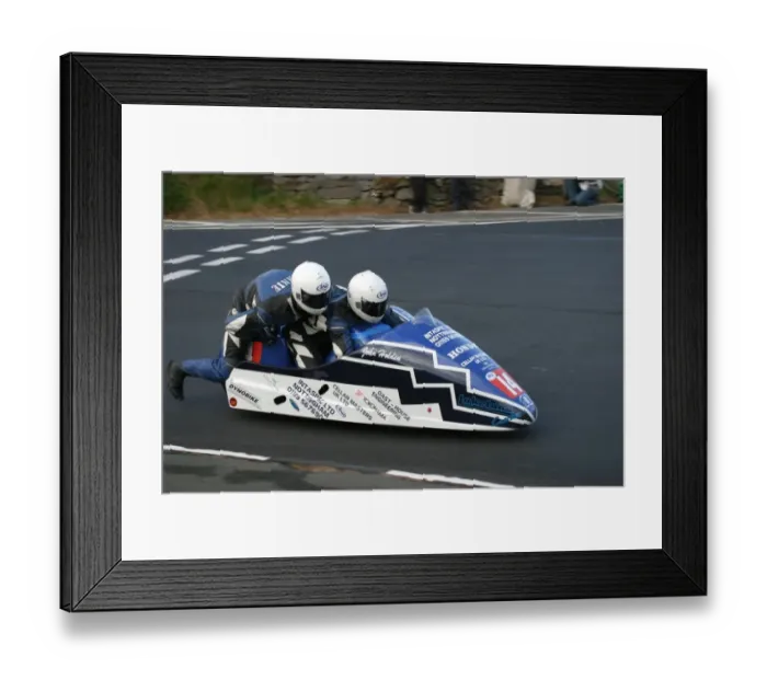 Framed Print : John Holden at Signpost Corner: 2005 Sidecar Race A Framed Print : John Holden at Signpost Corner: 2005 Sidecar Race A
