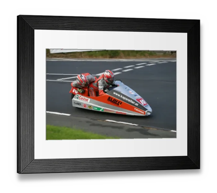 Framed Print : Klaus Klaffenbock at Signpost Corner: 2005 Sidecar Race A Framed Print : Klaus Klaffenbock at Signpost Corner: 2005 Sidecar Race A